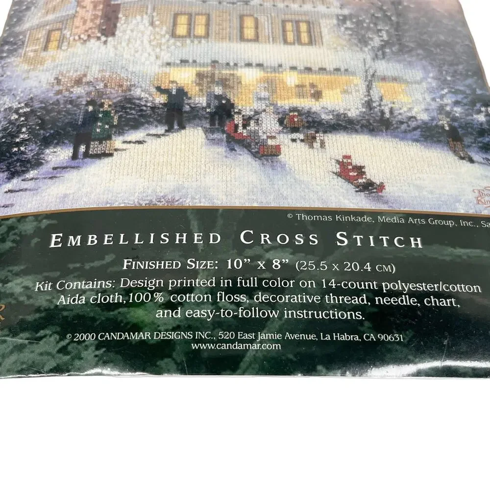 Candamar Designs Thomas Kinkade Victorian Christmas II Cross Stitch 50963 New
